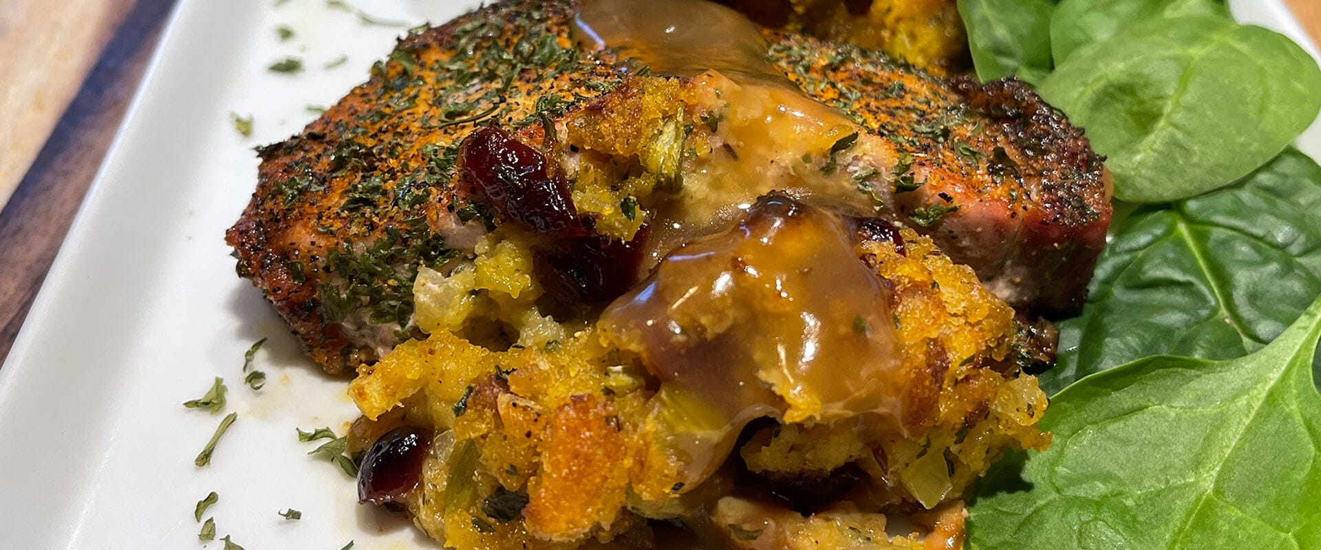 Stuffed Porterhouse Pork Chops